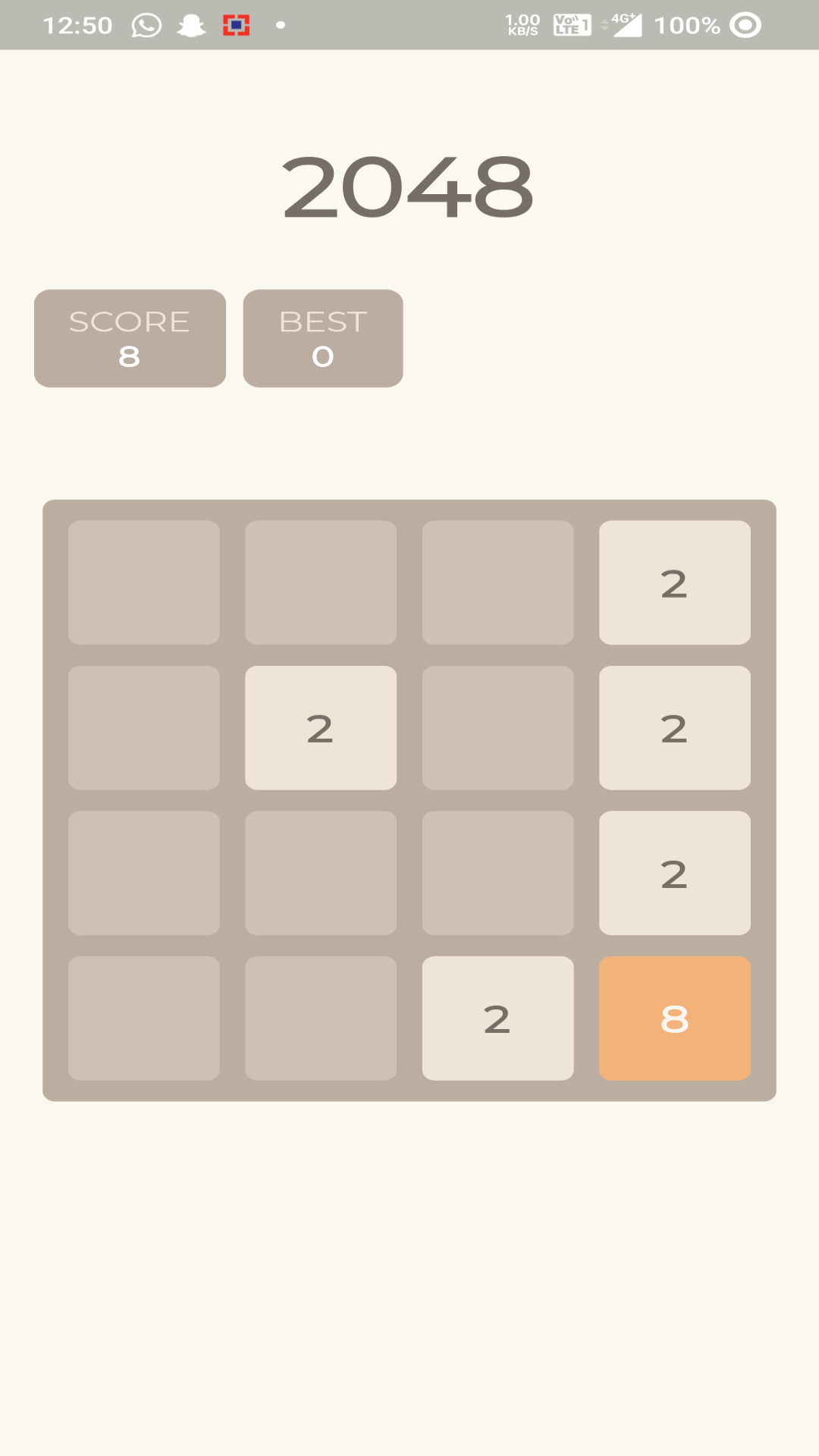 2048 screenshot