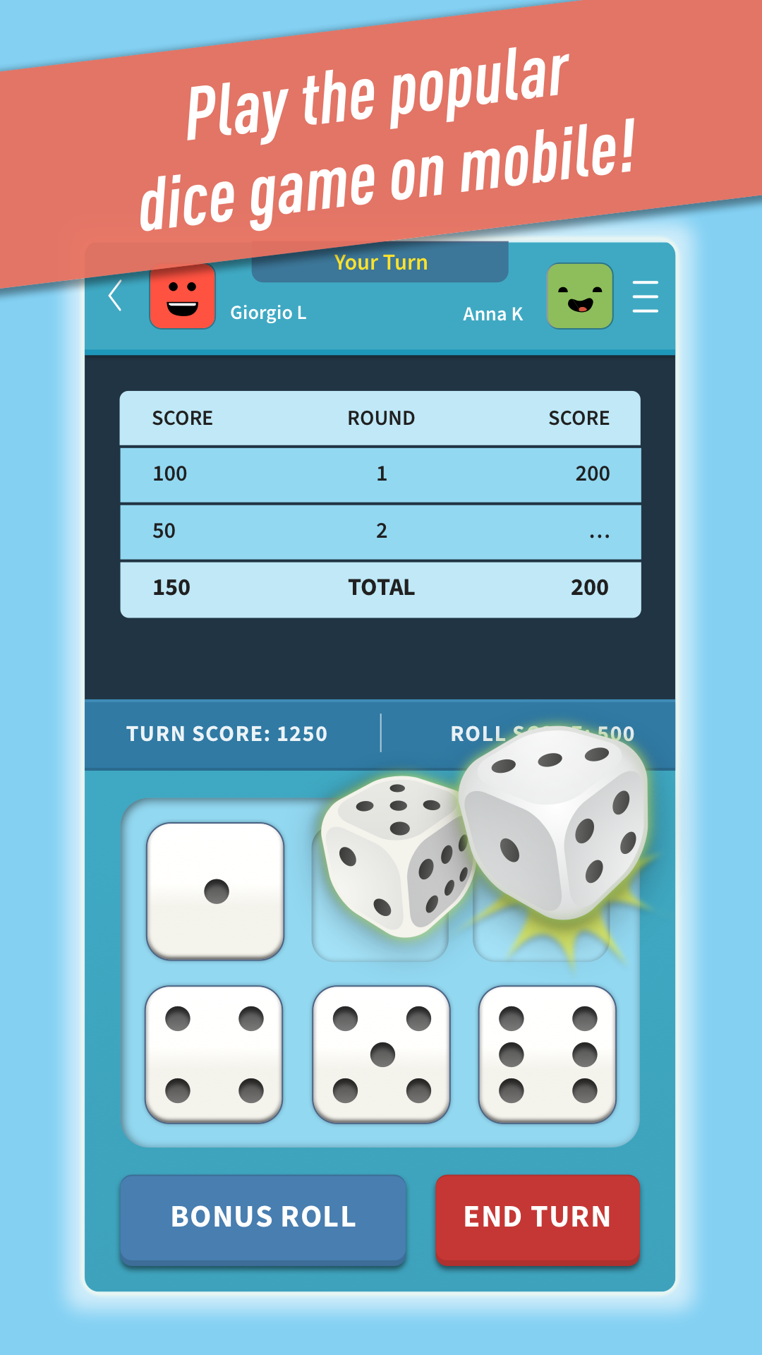Farkle Friends! Multiplayer Dice Game screenshot