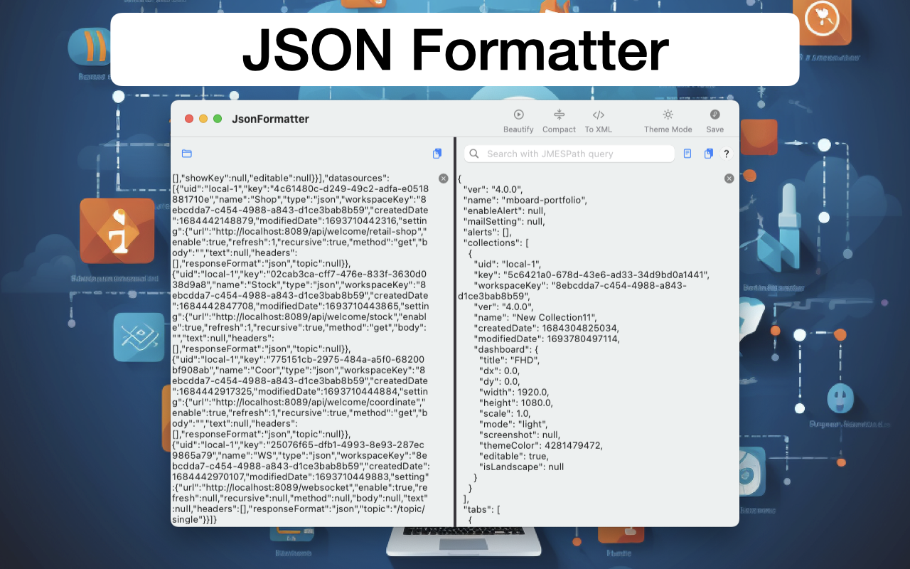 Formatter on desktop