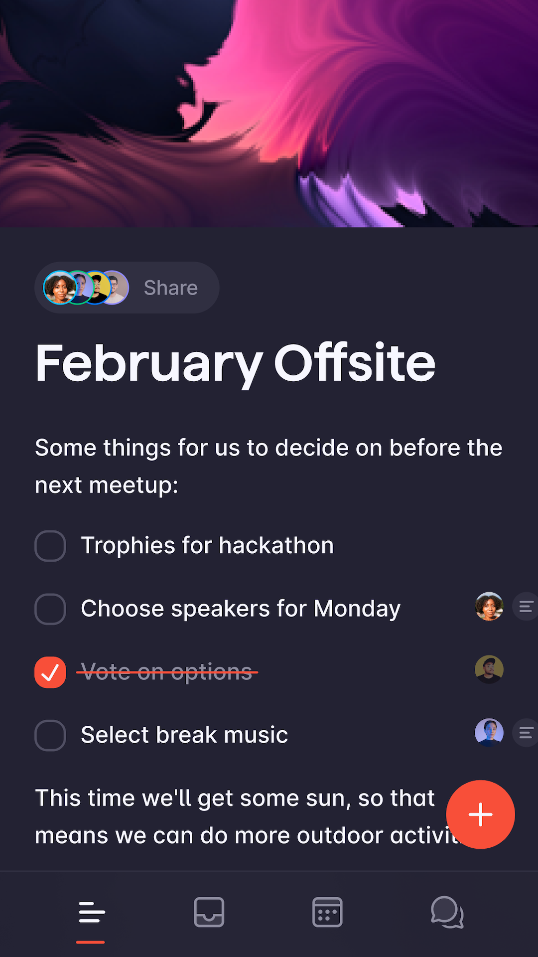 Superlist screenshot