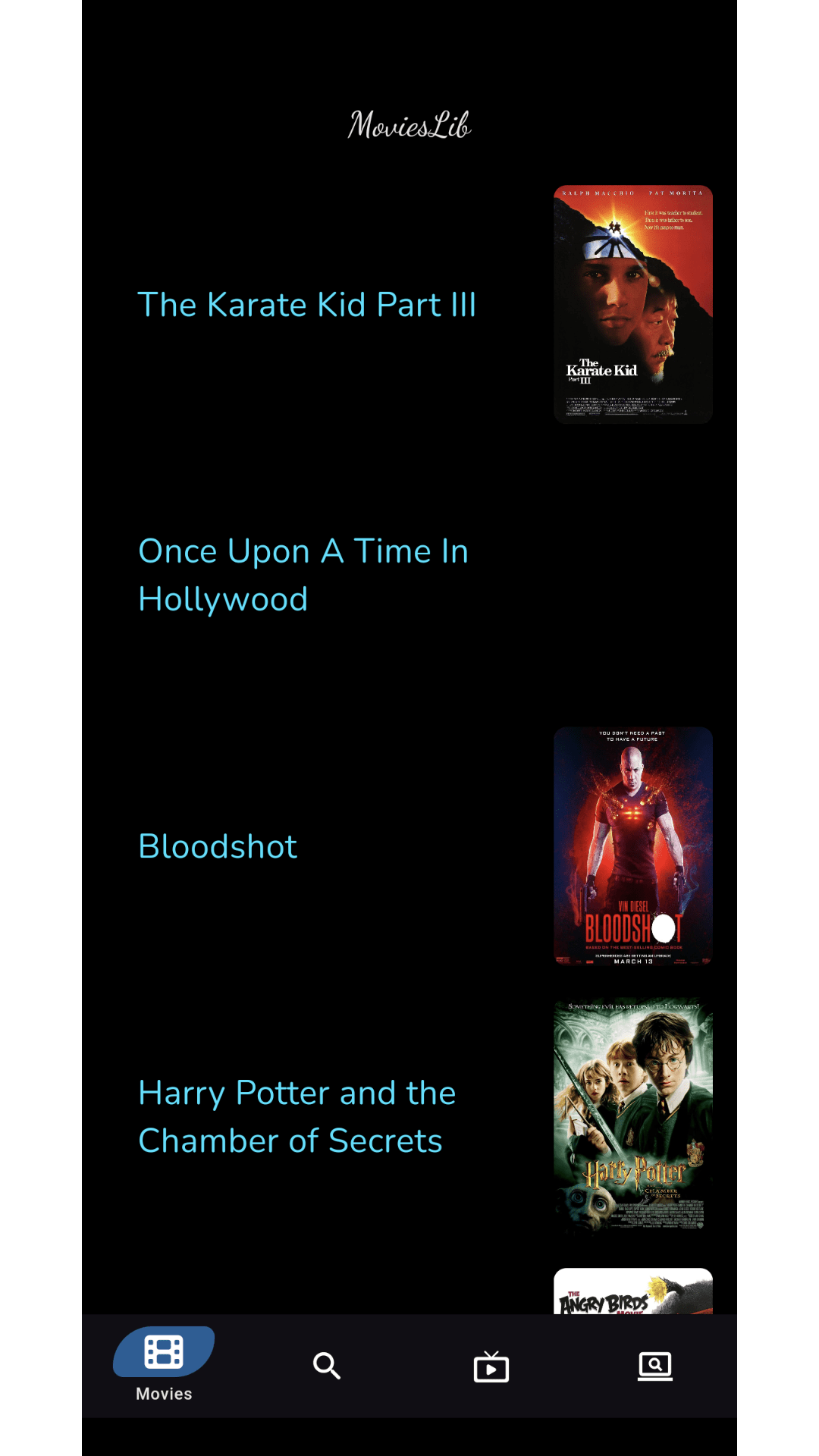 MovieLib screenshot