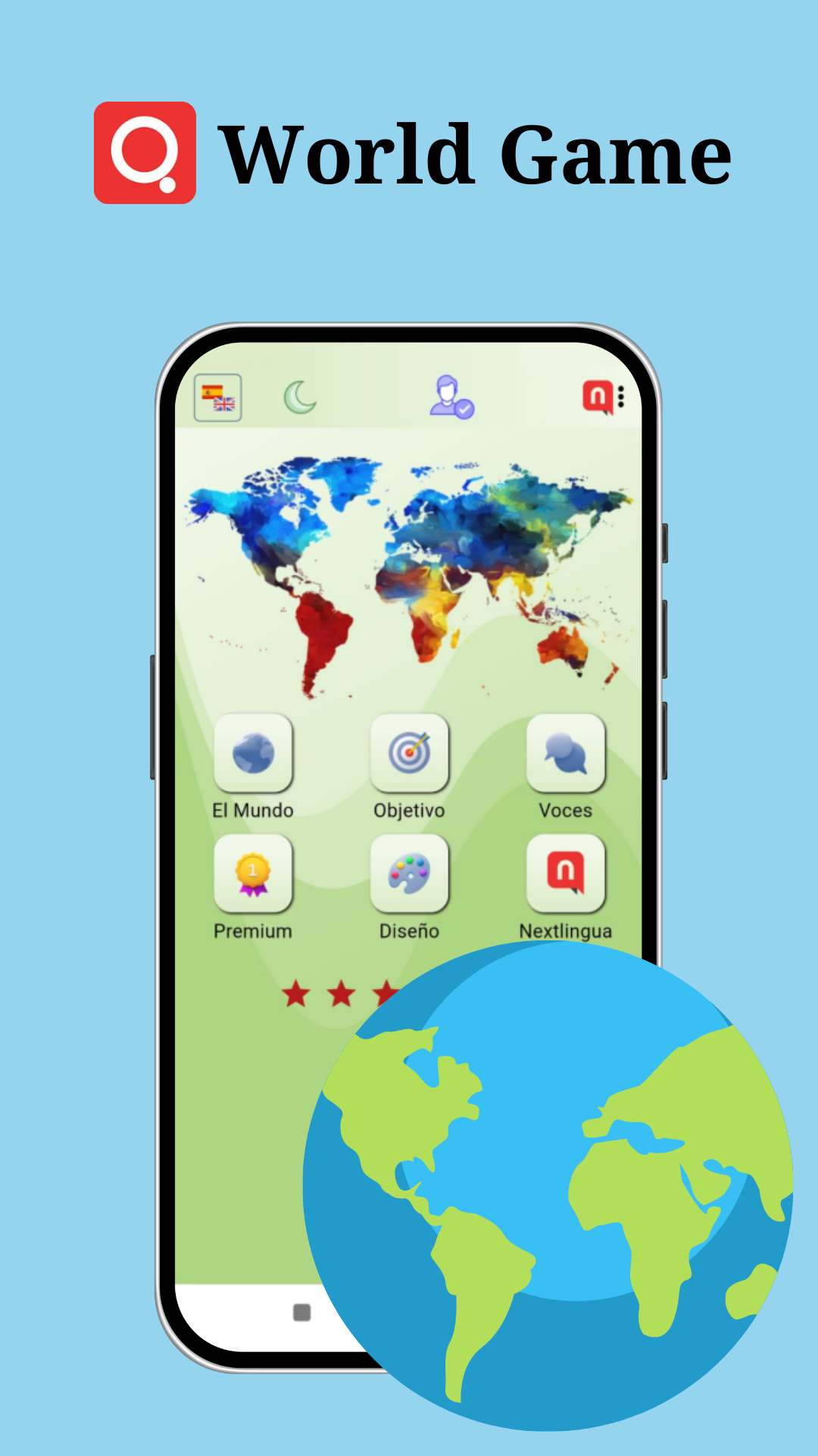 Game of the world. Nextlingua. screenshot