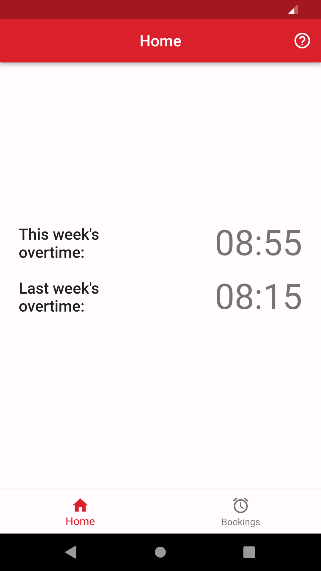 Overtime Register screenshot