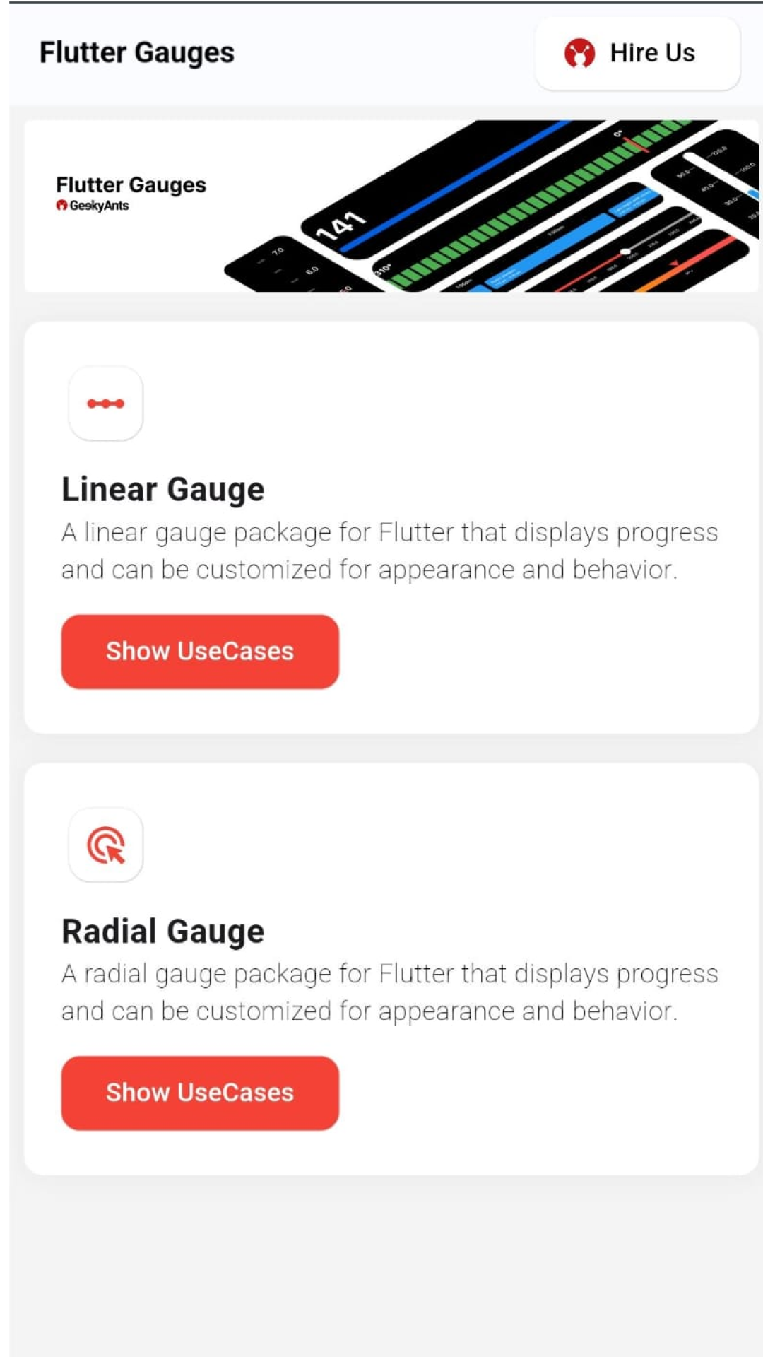 Gauges Showcase screenshot