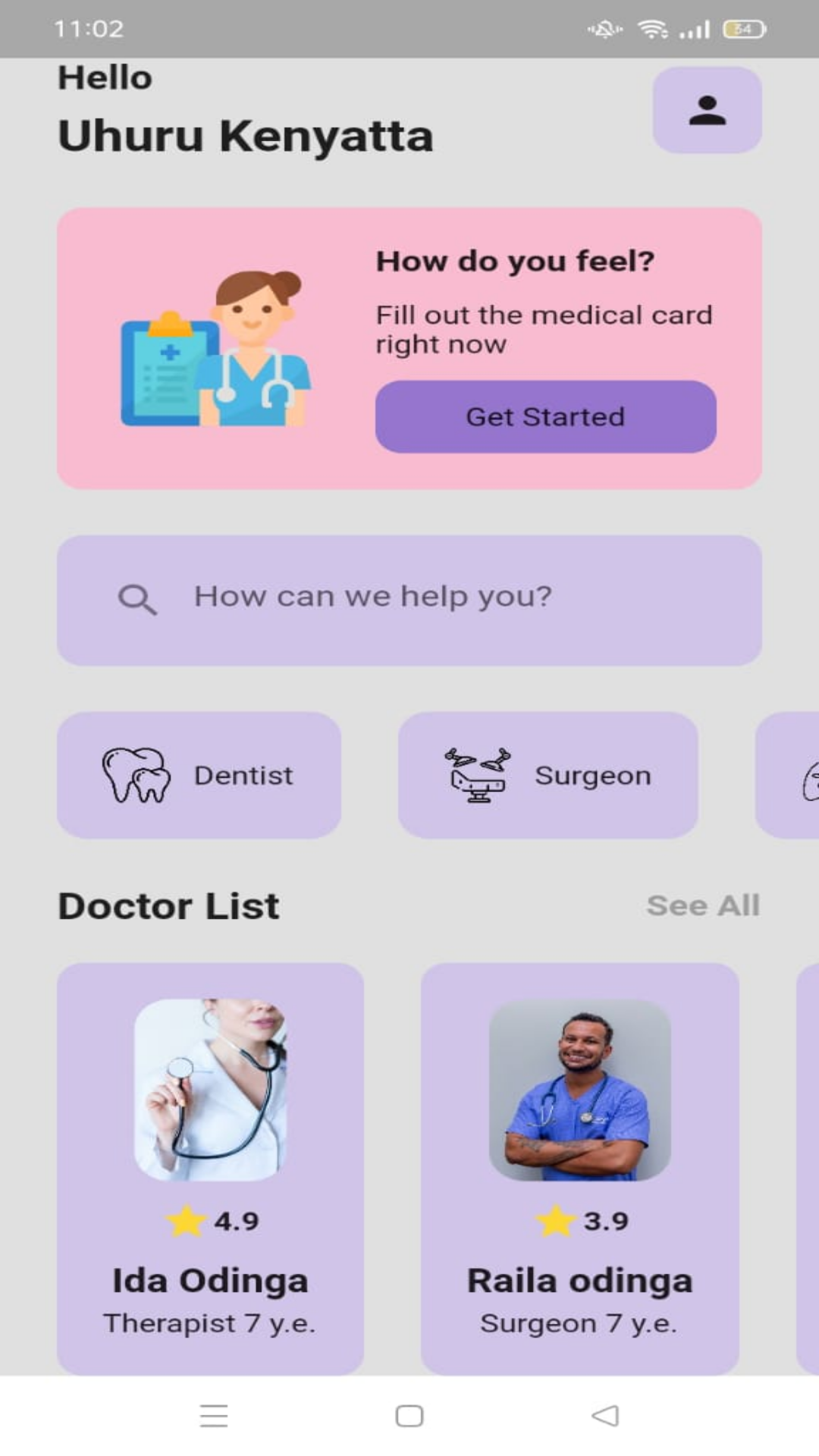 Health and Doctor Appointment screenshot