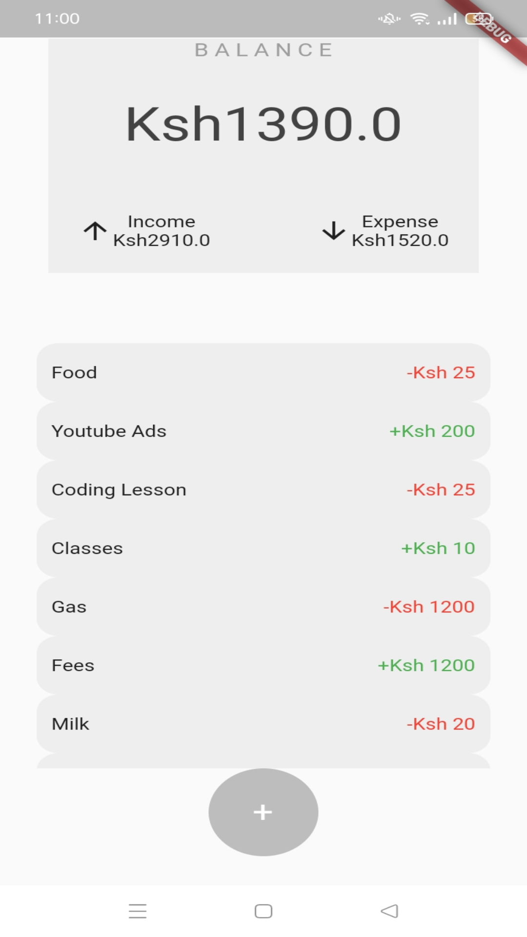 Flutter Expense Tracker App screenshot