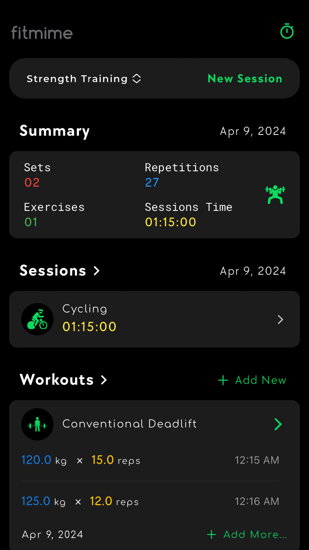 Fitmime: Workout Tracker screenshot