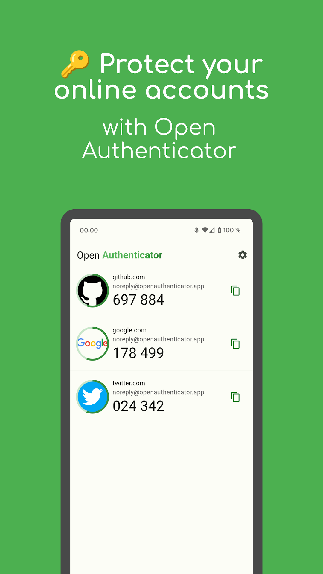 Open Authenticator screenshot