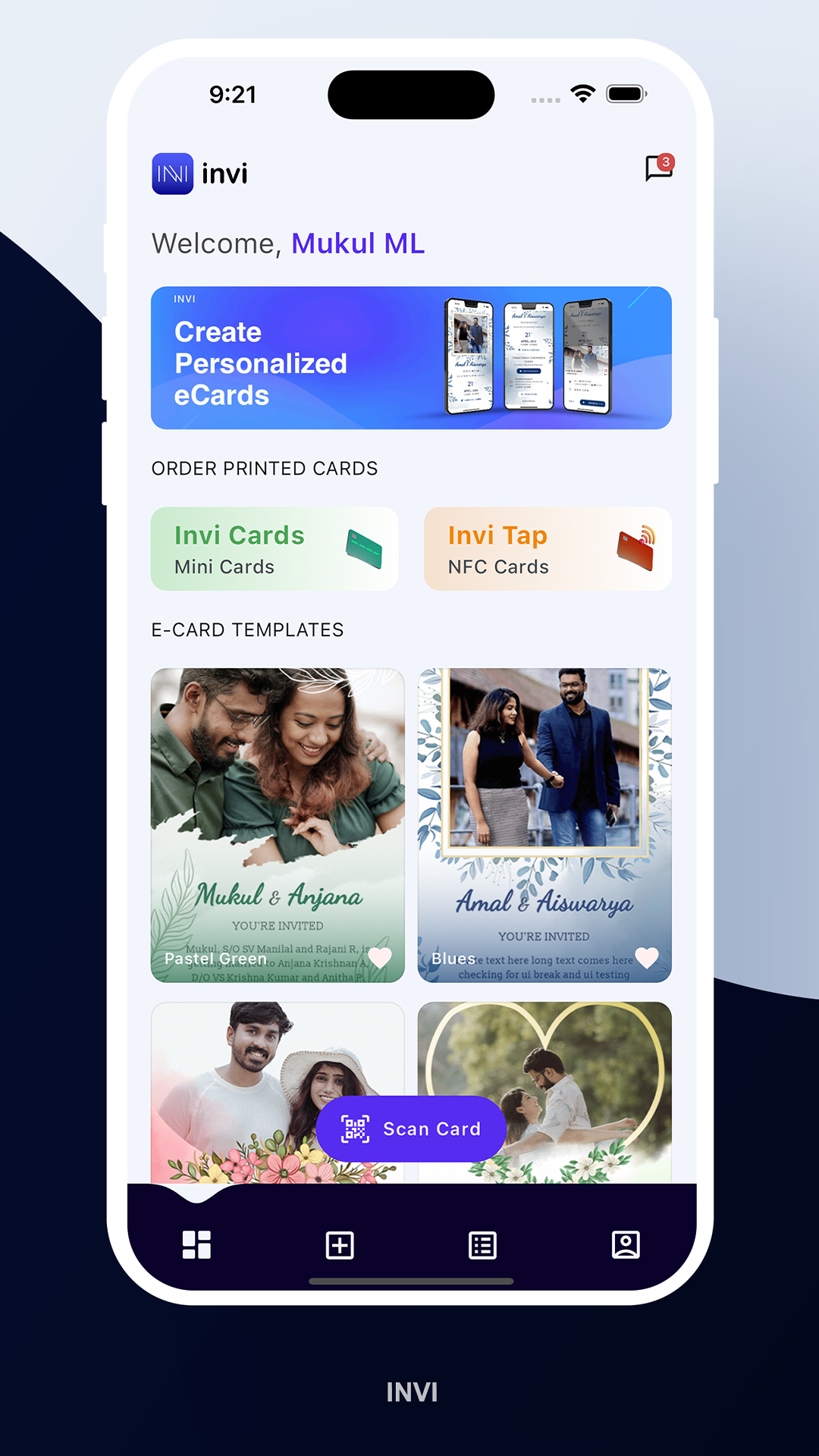 Invi eCards screenshot