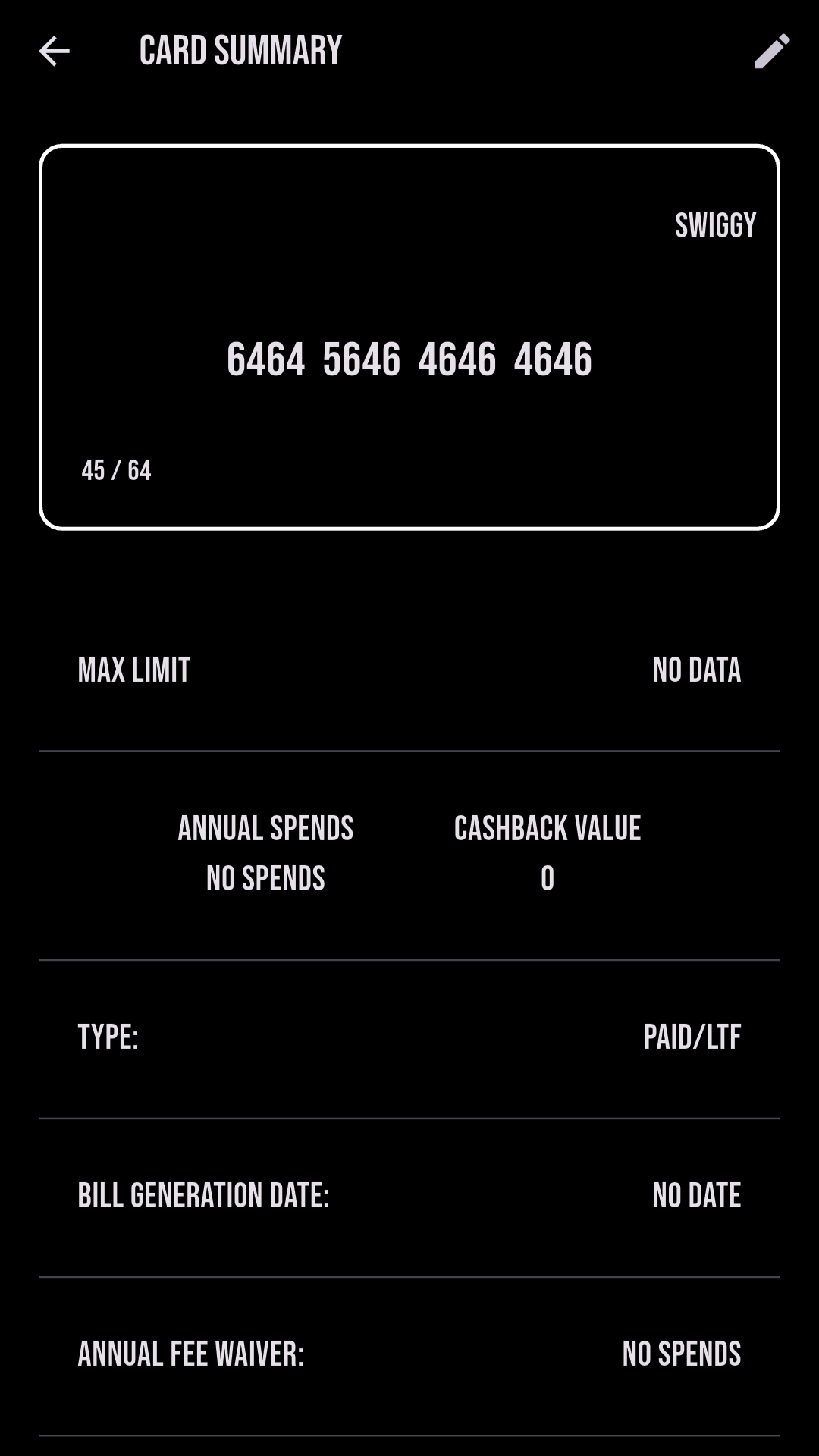 Wallet screenshot