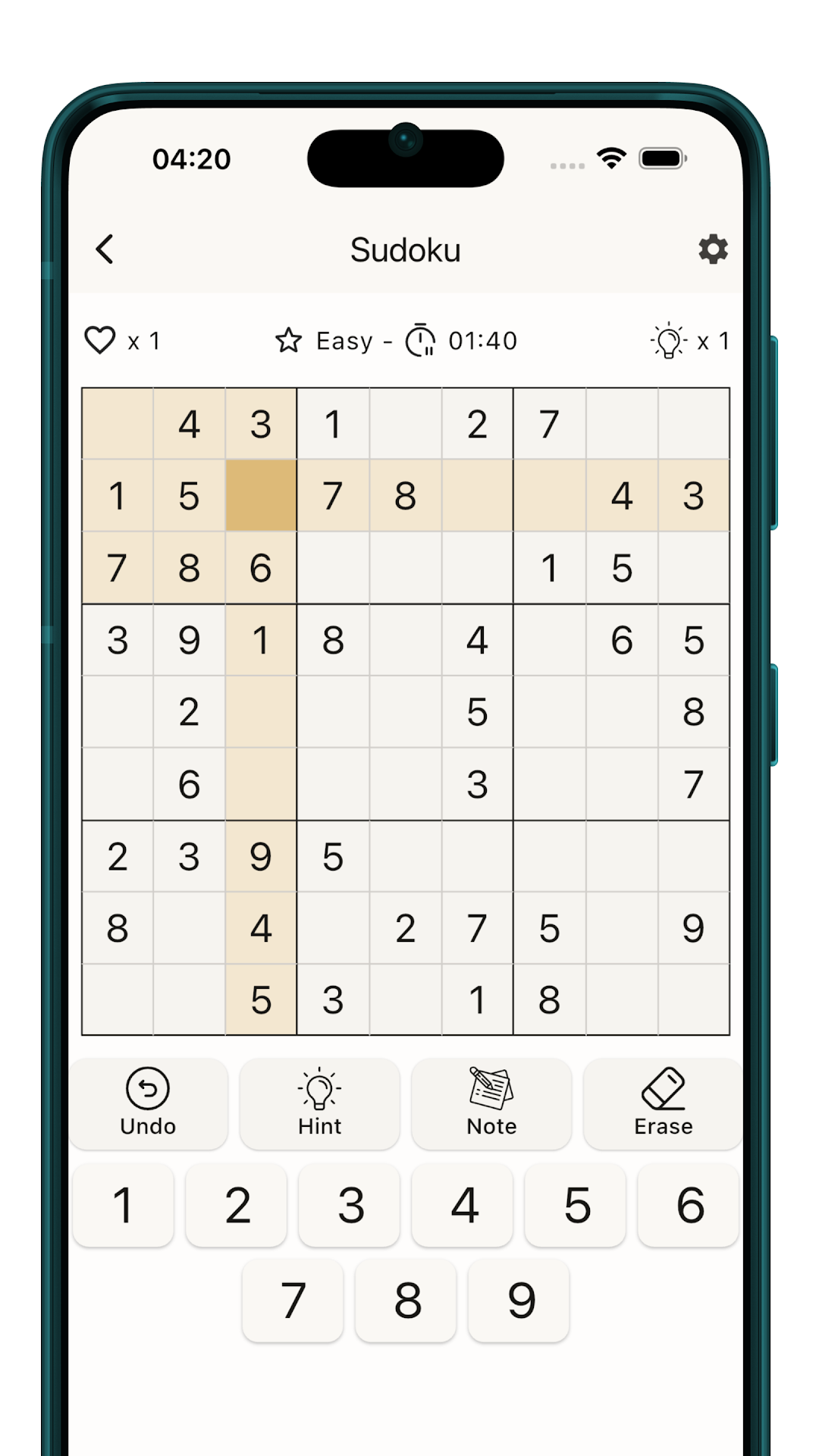 Sudoku: No Ads, Just Puzzles screenshot