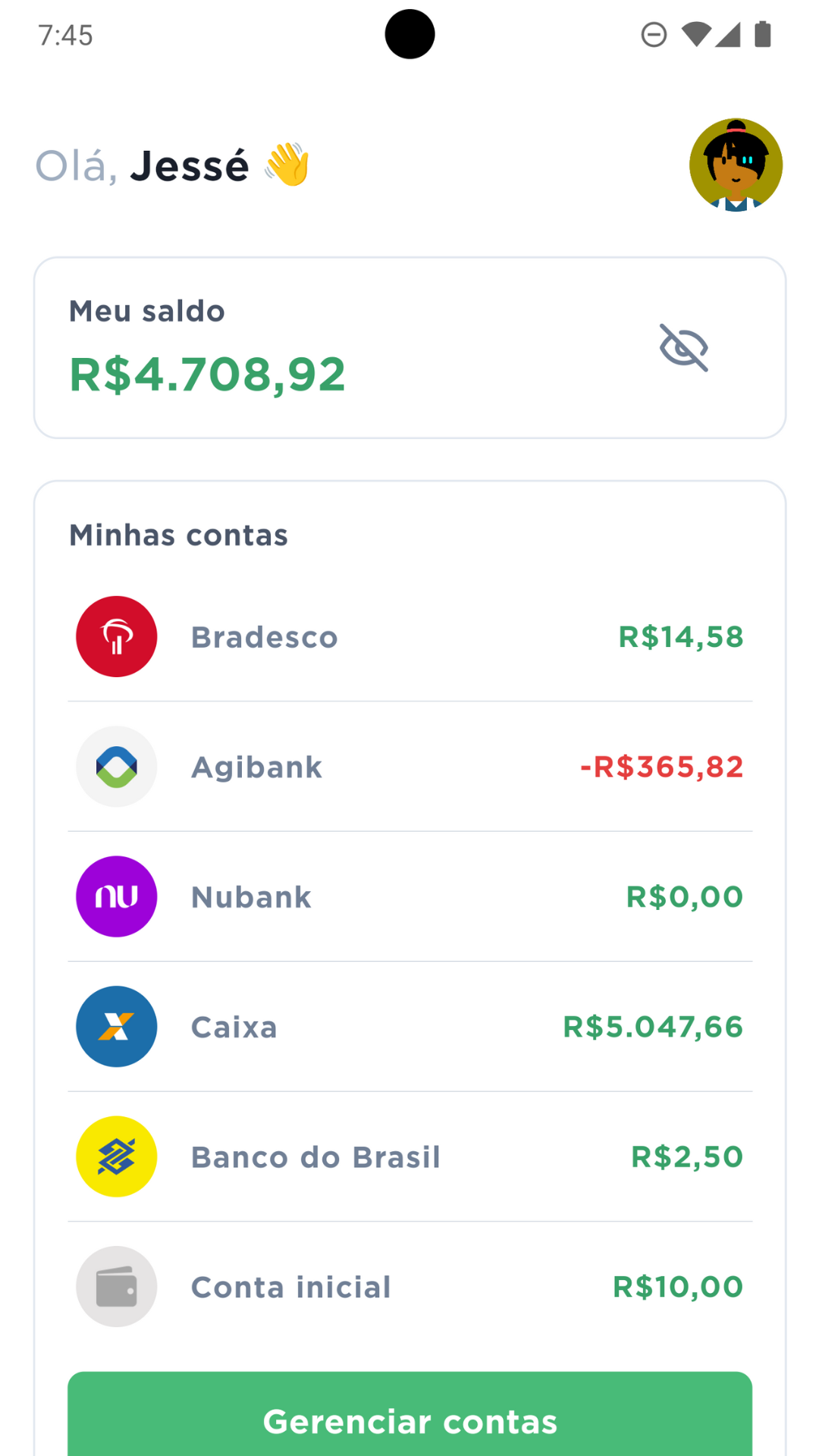 Plano: Personal finances screenshot