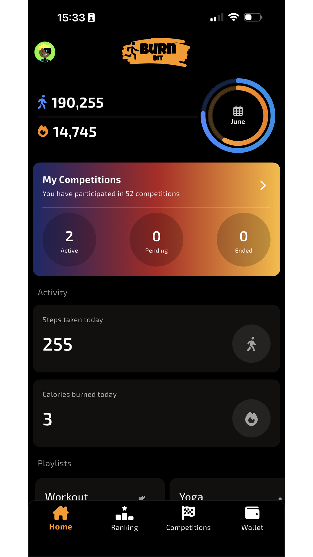 BurnBit - "Compete & Earn" Web3 Fitness App screenshot