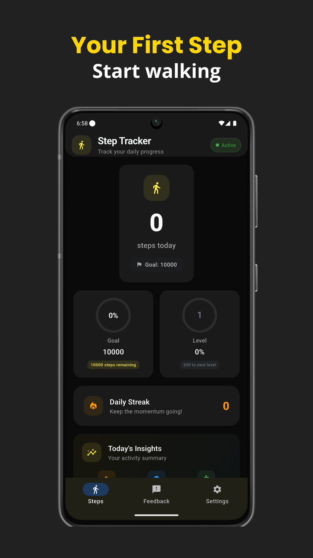 Leveling Steps Counter Tracker screenshot