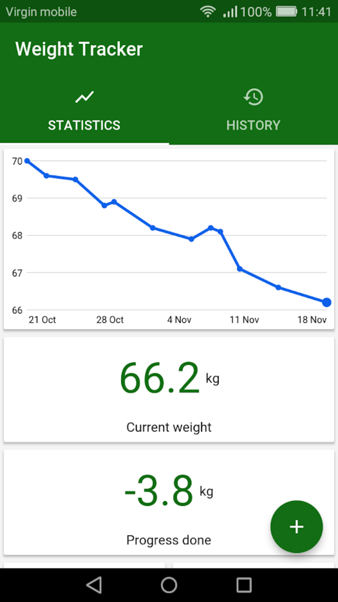 Weight Tracker screenshot