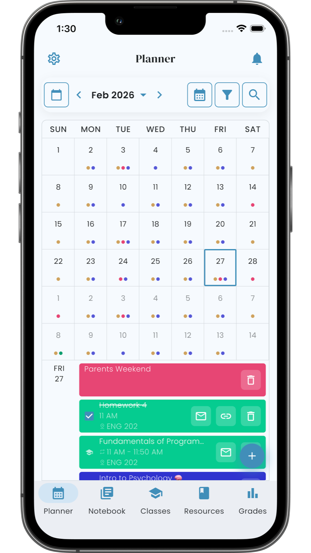 Helium - Student Planner screenshot