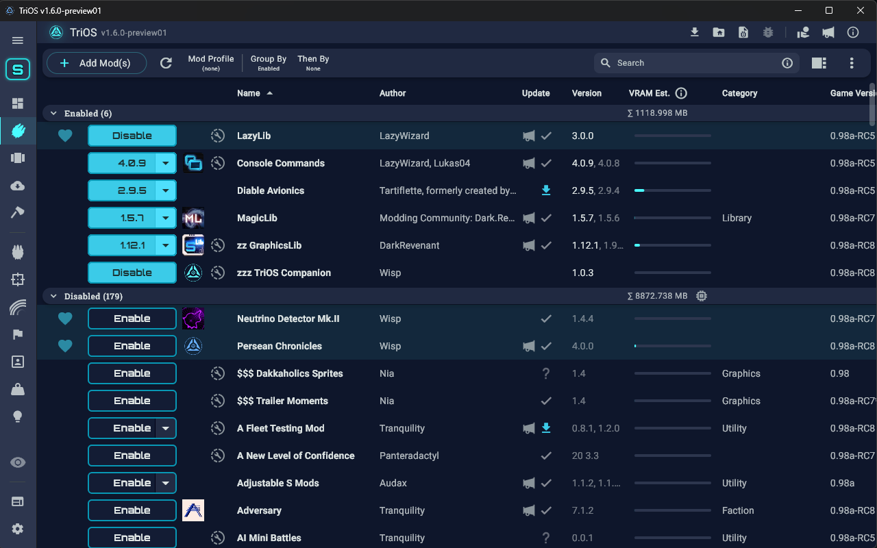 TriOS on desktop