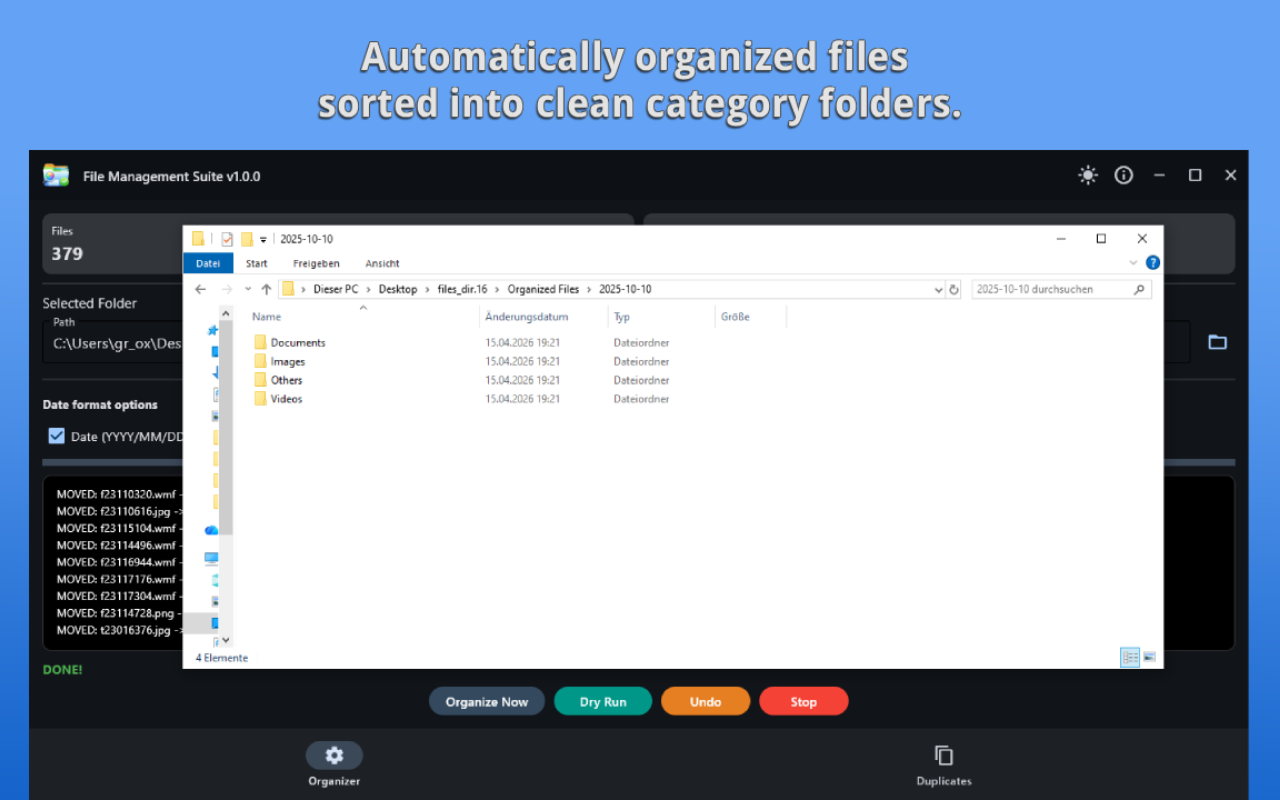 File Management Suite on desktop