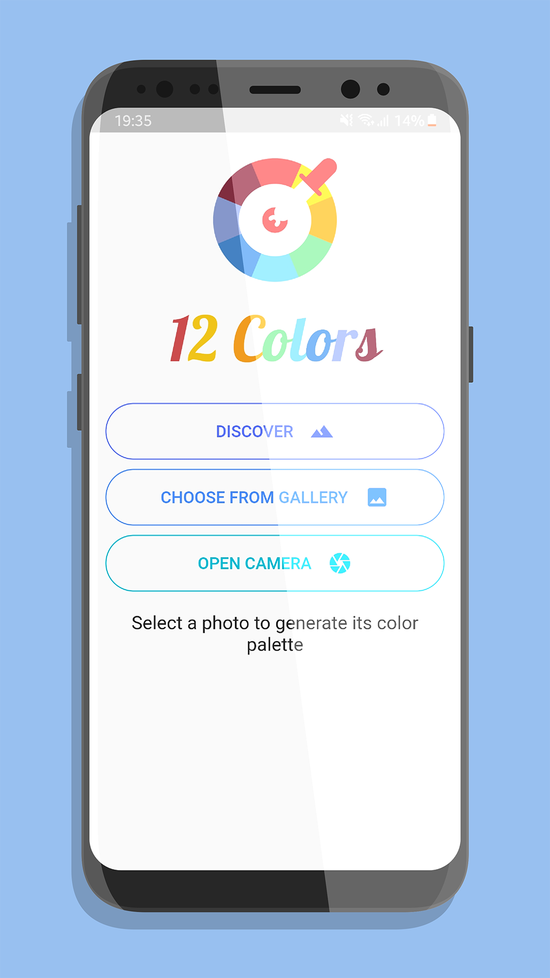 12 Colors - Photo Colors Palette Extractor Tool screenshot