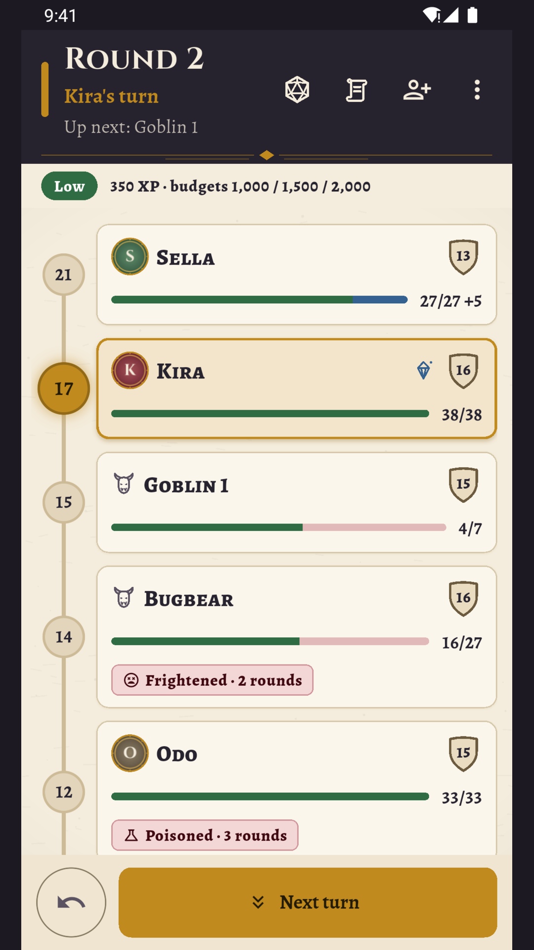Initiative Tracker: DM Tools screenshot