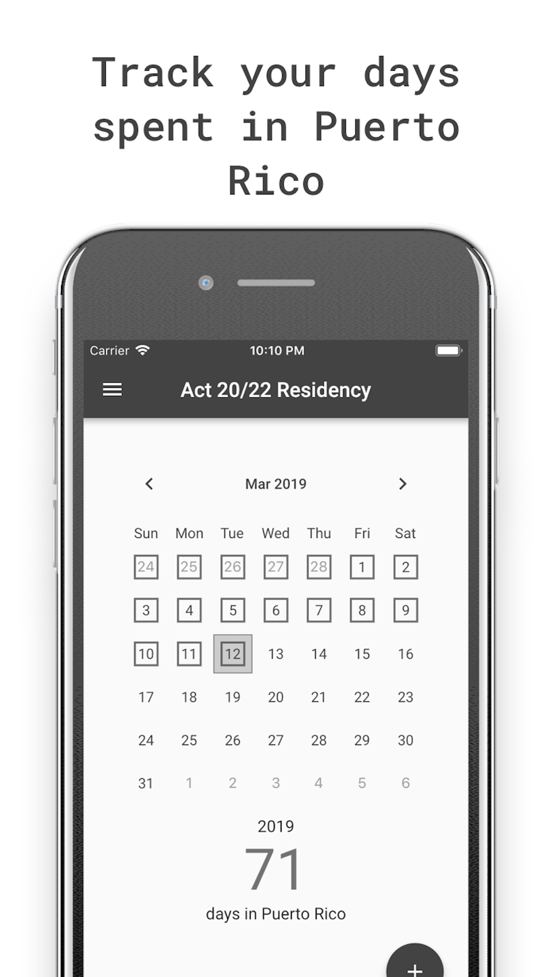 Act 20/22 Residency screenshot