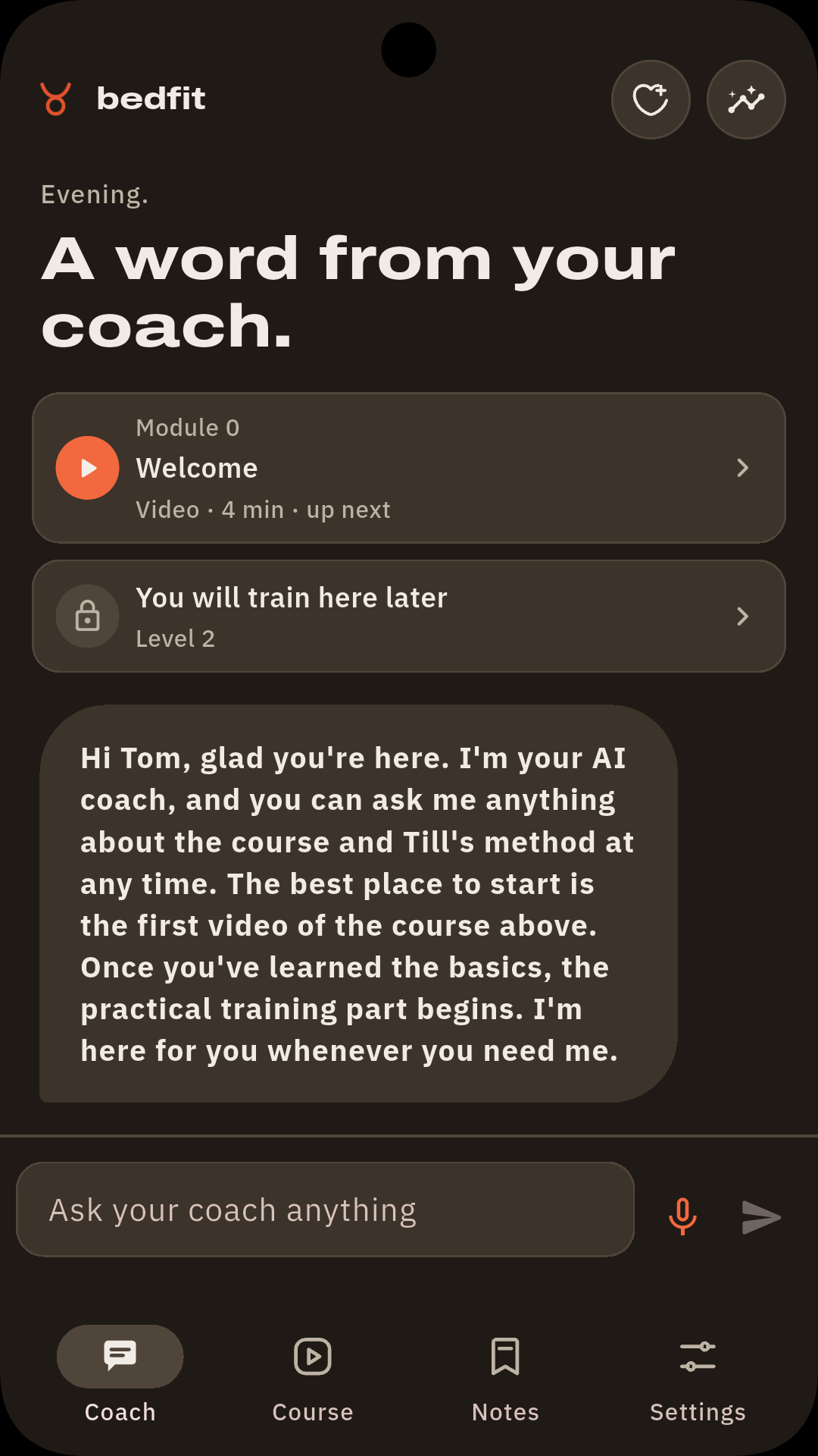 Bedfit screenshot