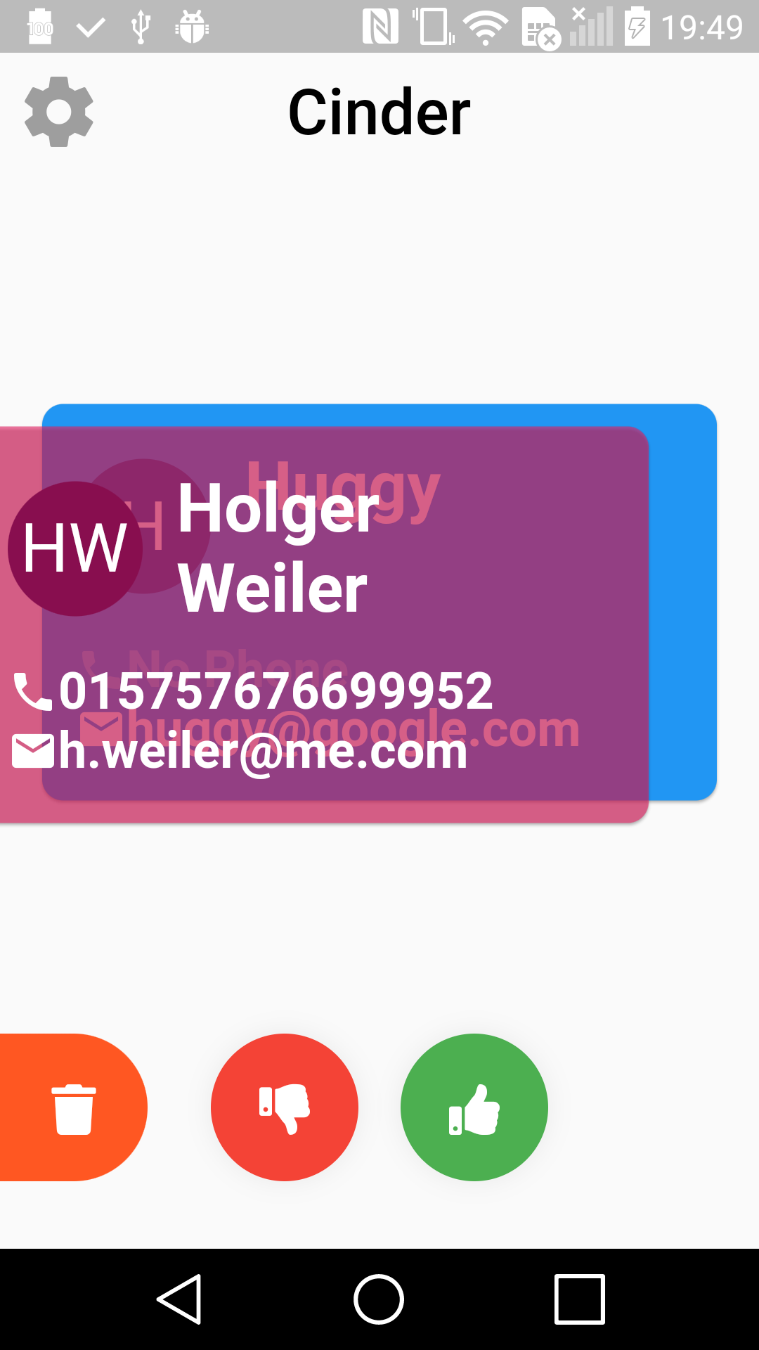 Cinder - Clean Your Contacts screenshot 2