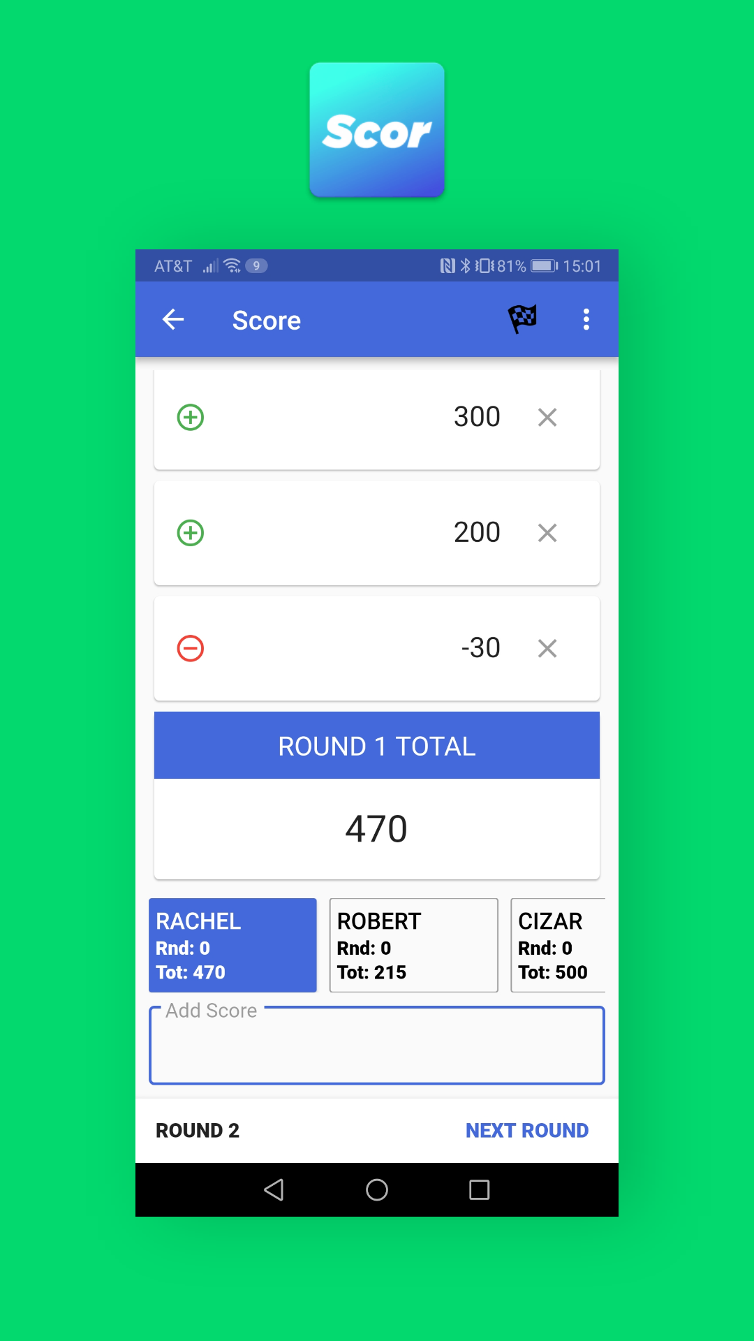 Scor screenshot
