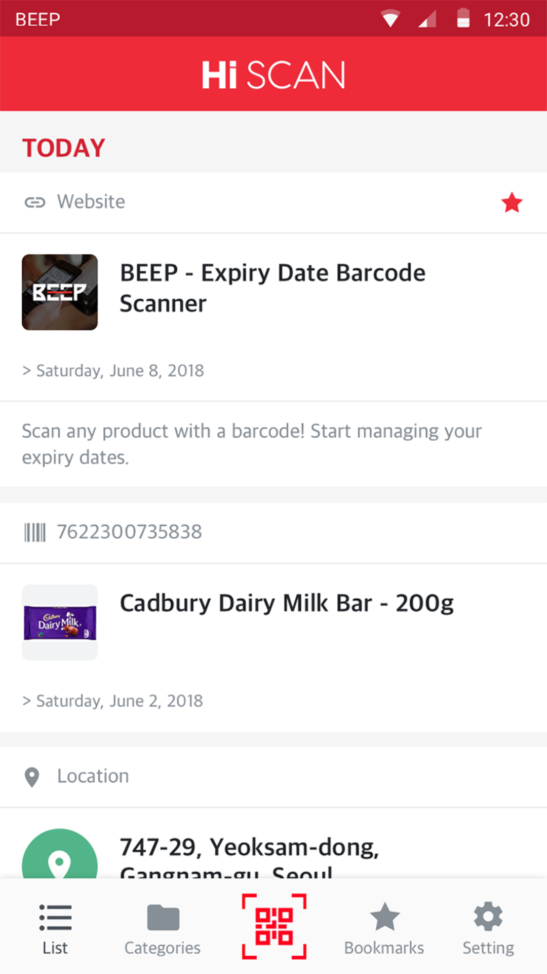 Hi SCAN screenshot