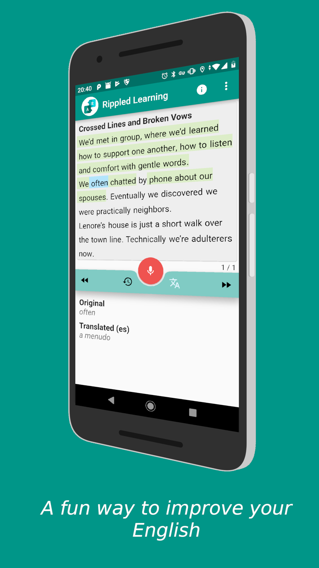 Rippled Learning screenshot