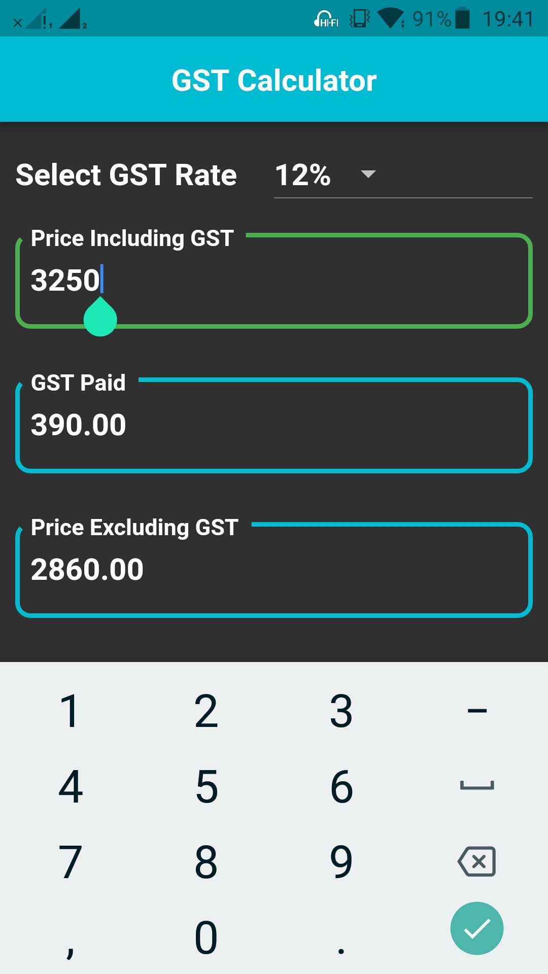 GST Calc screenshot 3