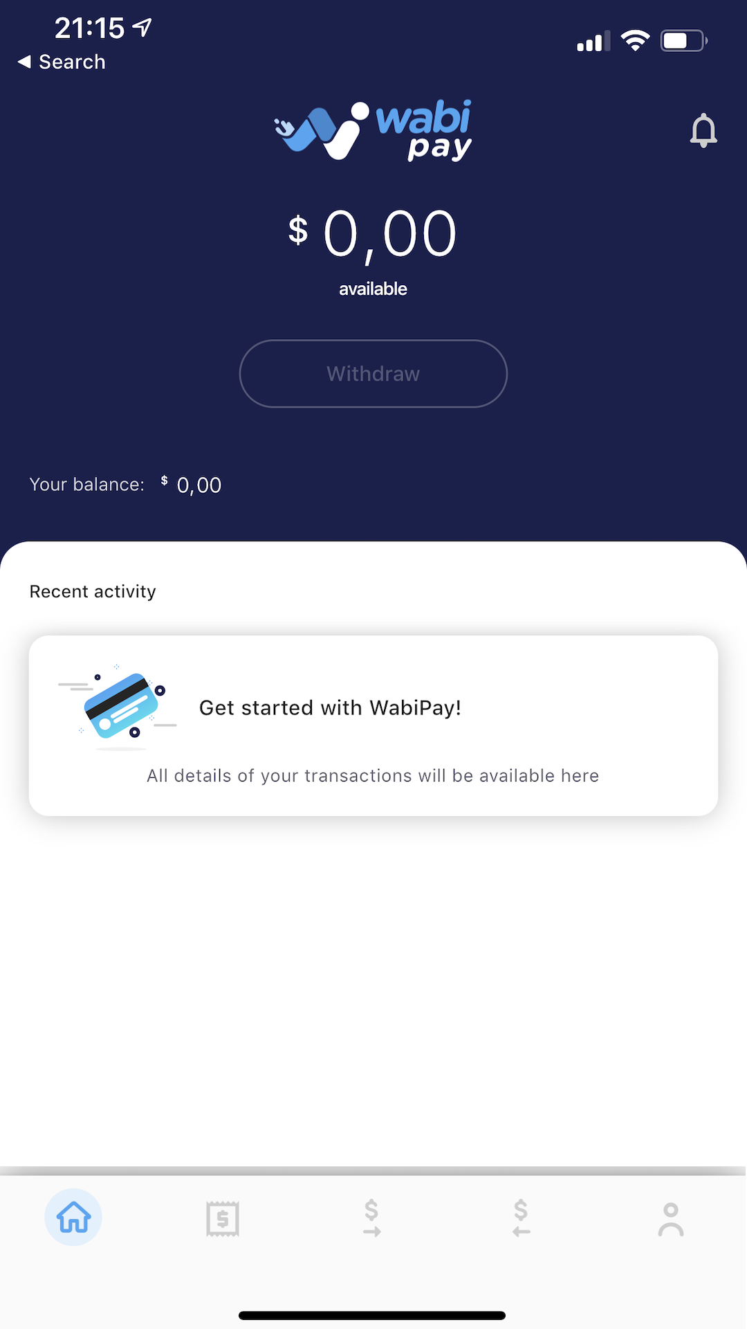 WabiPay screenshot