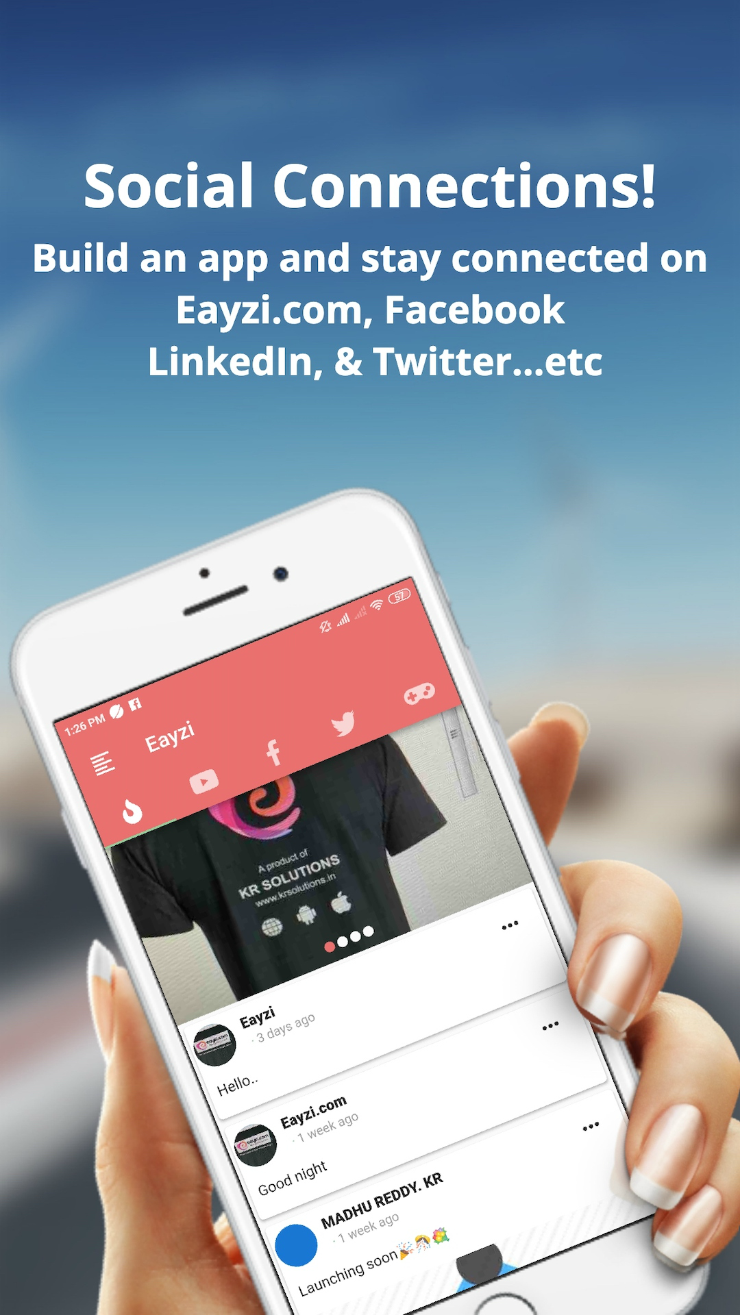 Eayzi.com - Personalised Social Media App screenshot