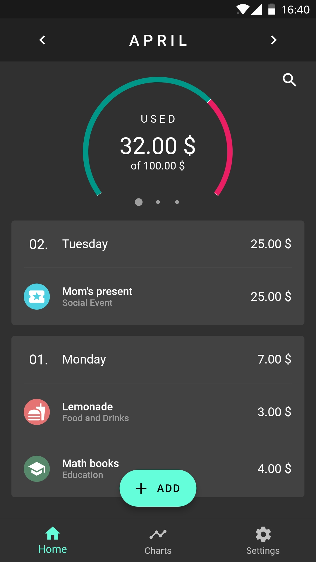 Purchase Tracker screenshot