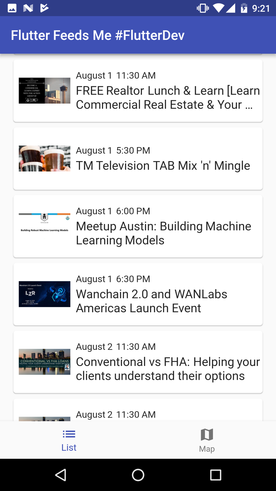Flutter Feeds screenshot