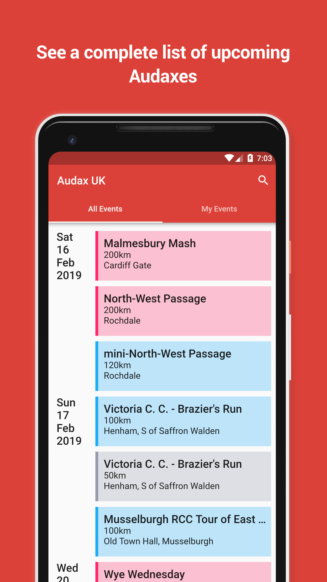 Audax UK screenshot