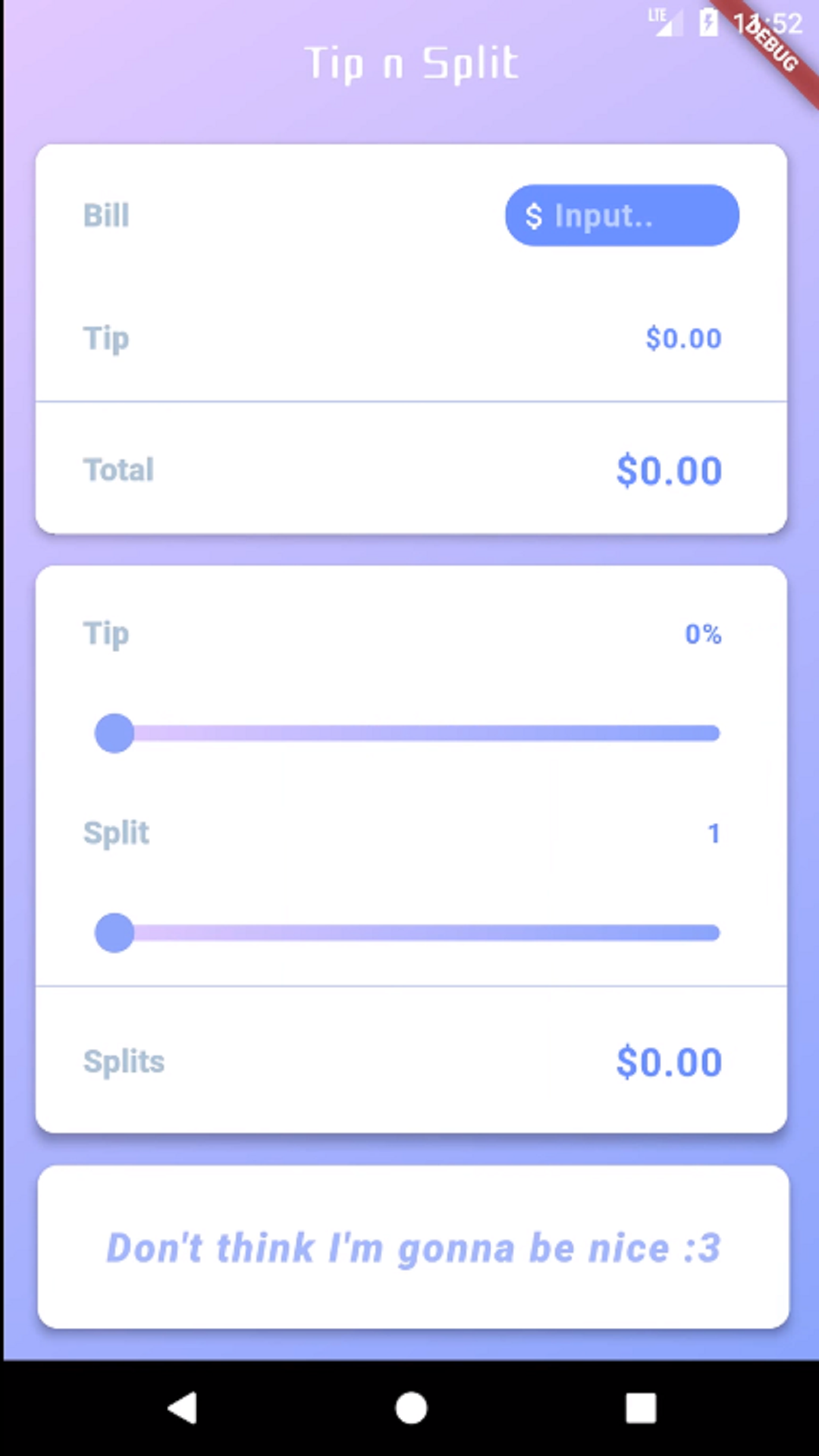 Tip Calculator screenshot