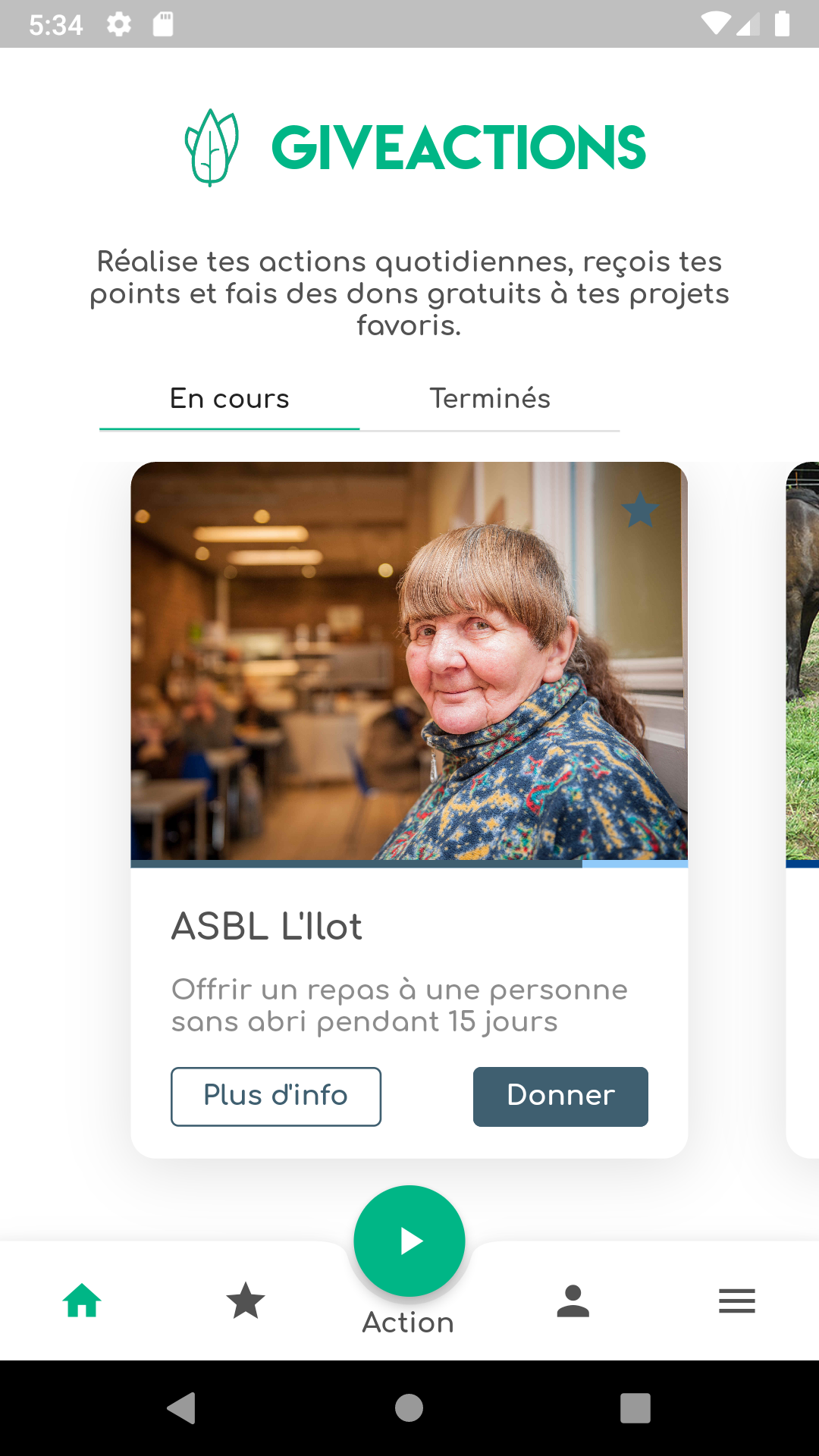 GiveActions screenshot
