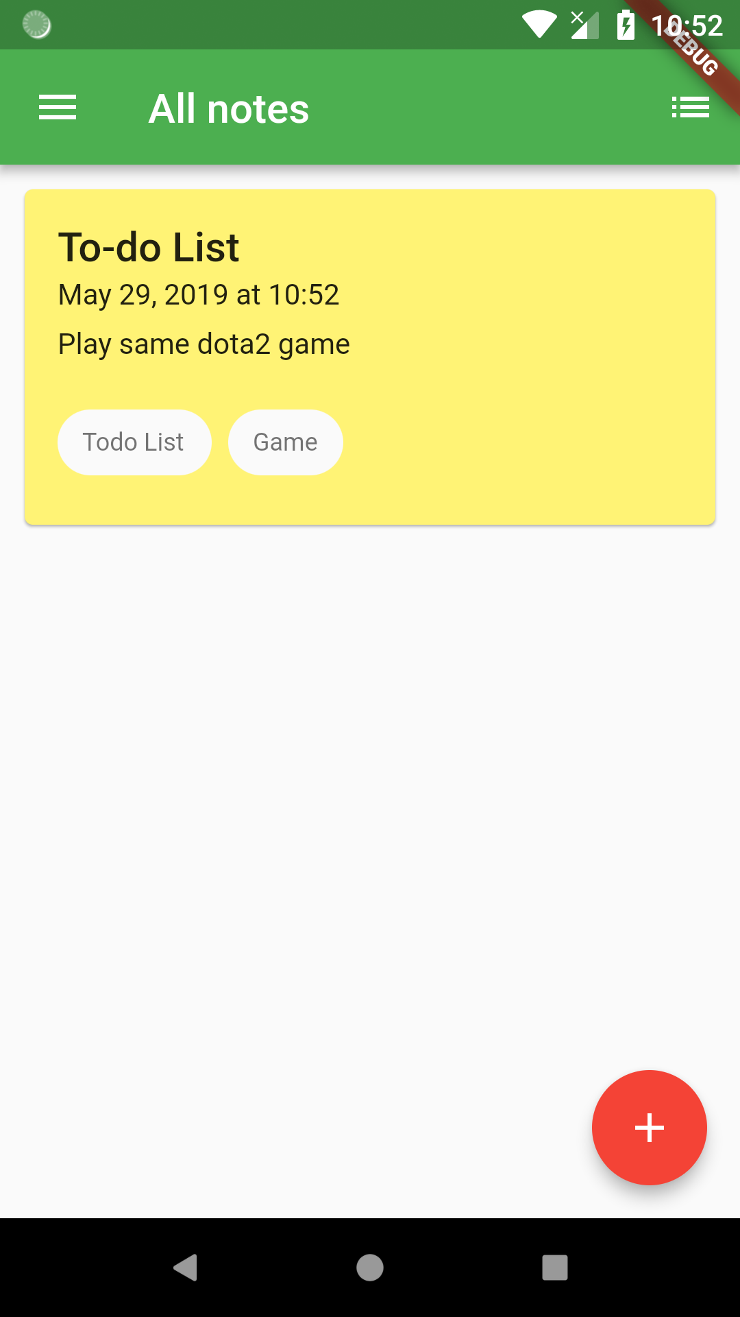 My Note screenshot