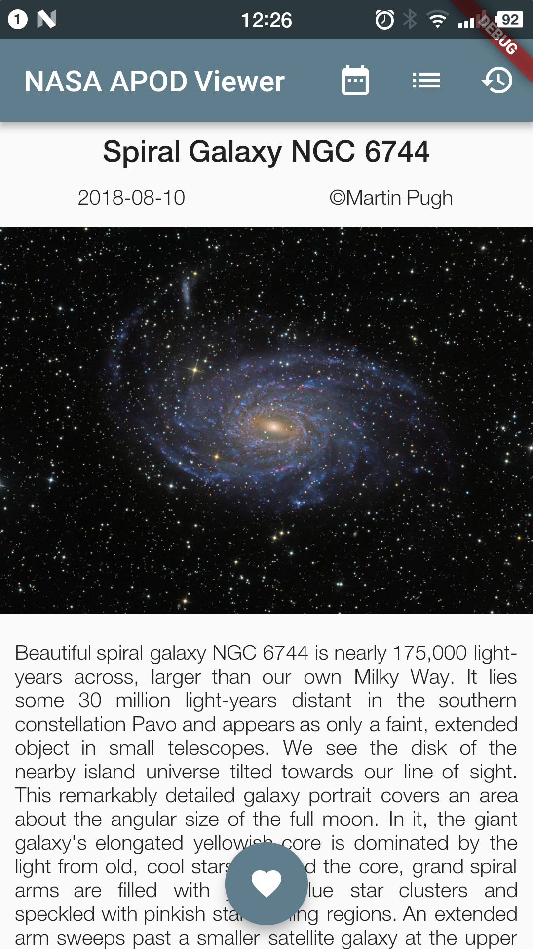 NASA APOD Viewer screenshot