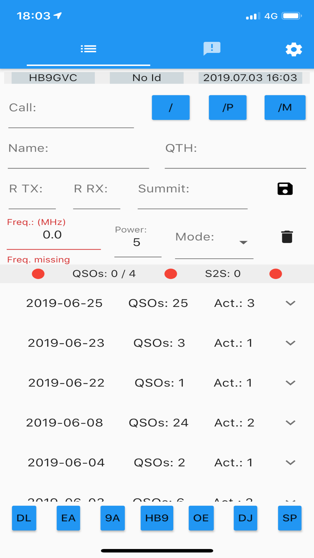 Outd Log screenshot