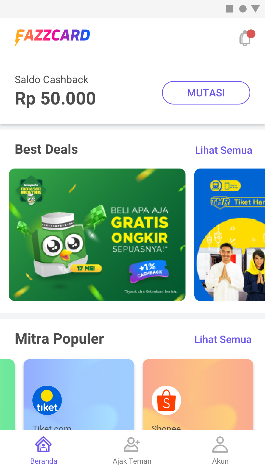 FAZZCARD - Online Shopping get Cashback screenshot