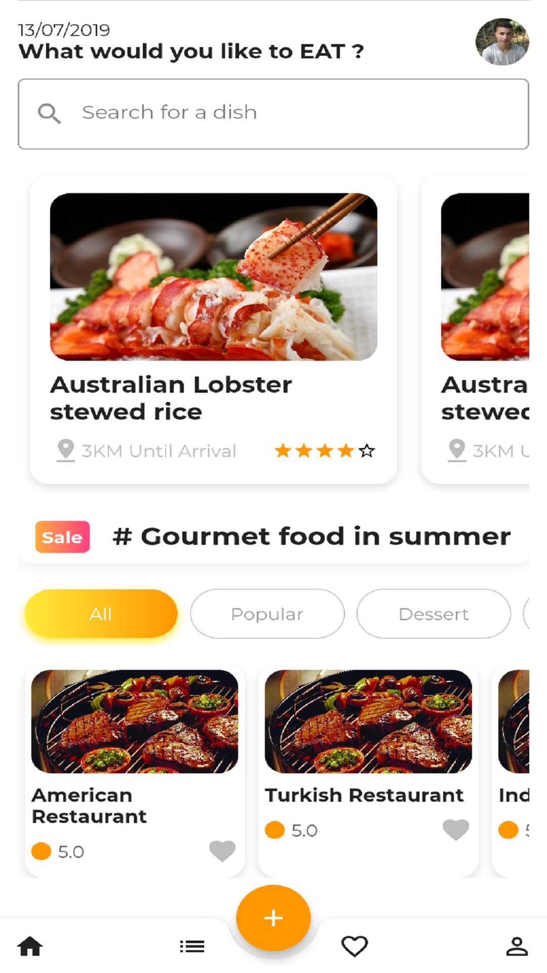 Restaurant Finder UI screenshot