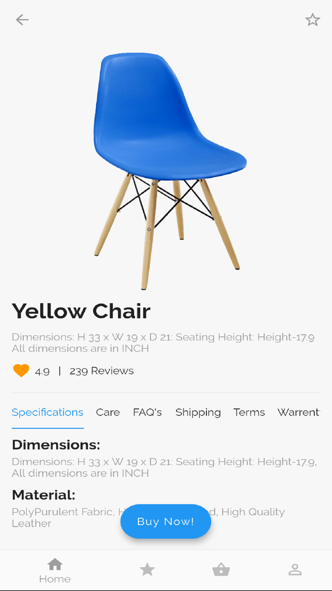Furniture app Ecommerce screenshot
