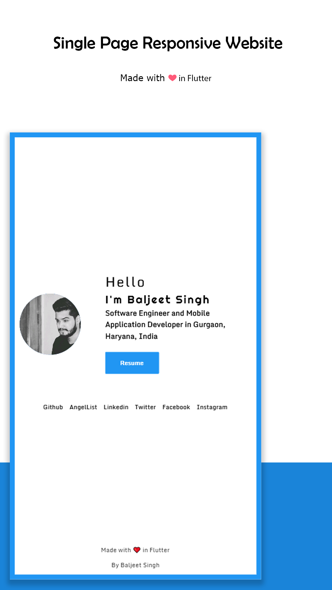 Simple Portfolio screenshot