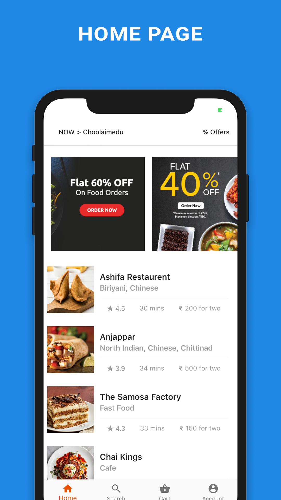 Flutter Food Delivery App Theme screenshot