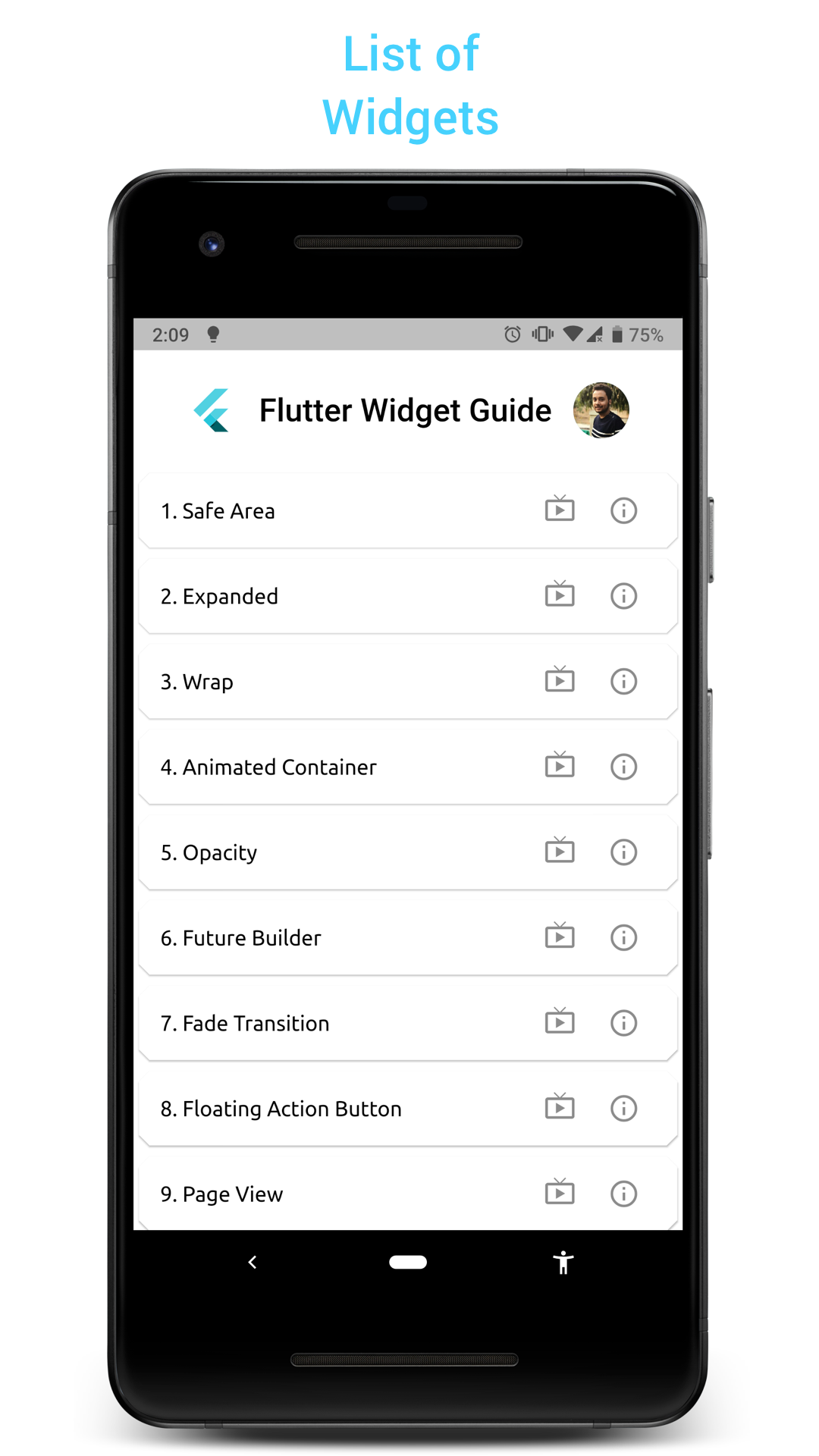 Flutter Widget Guide screenshot