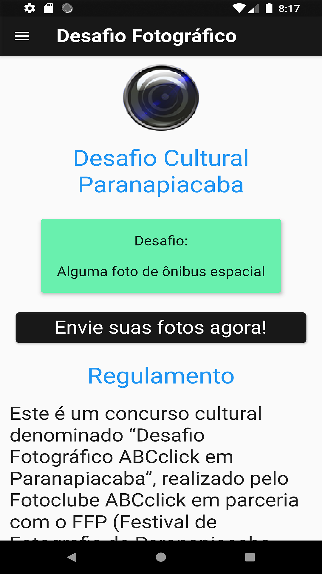 Desafio Fotográfico screenshot