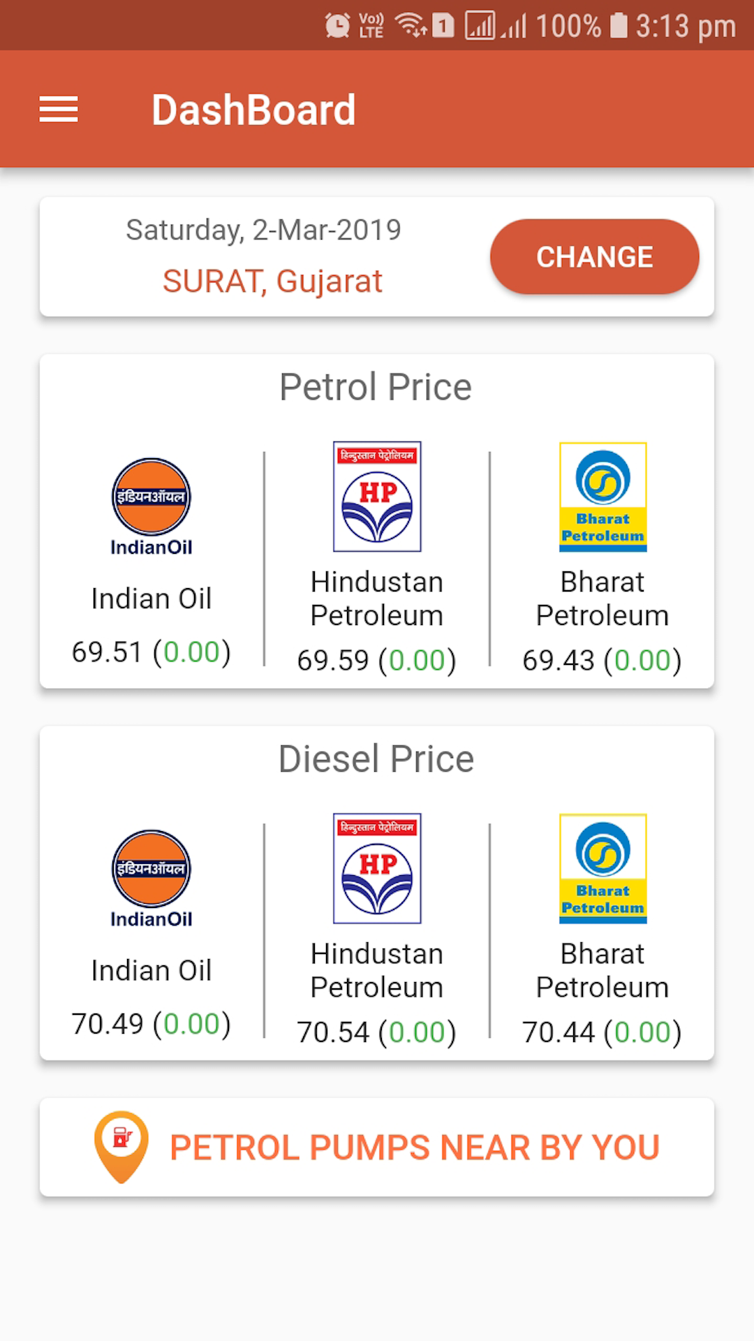 Daily Fuel Rate India screenshot