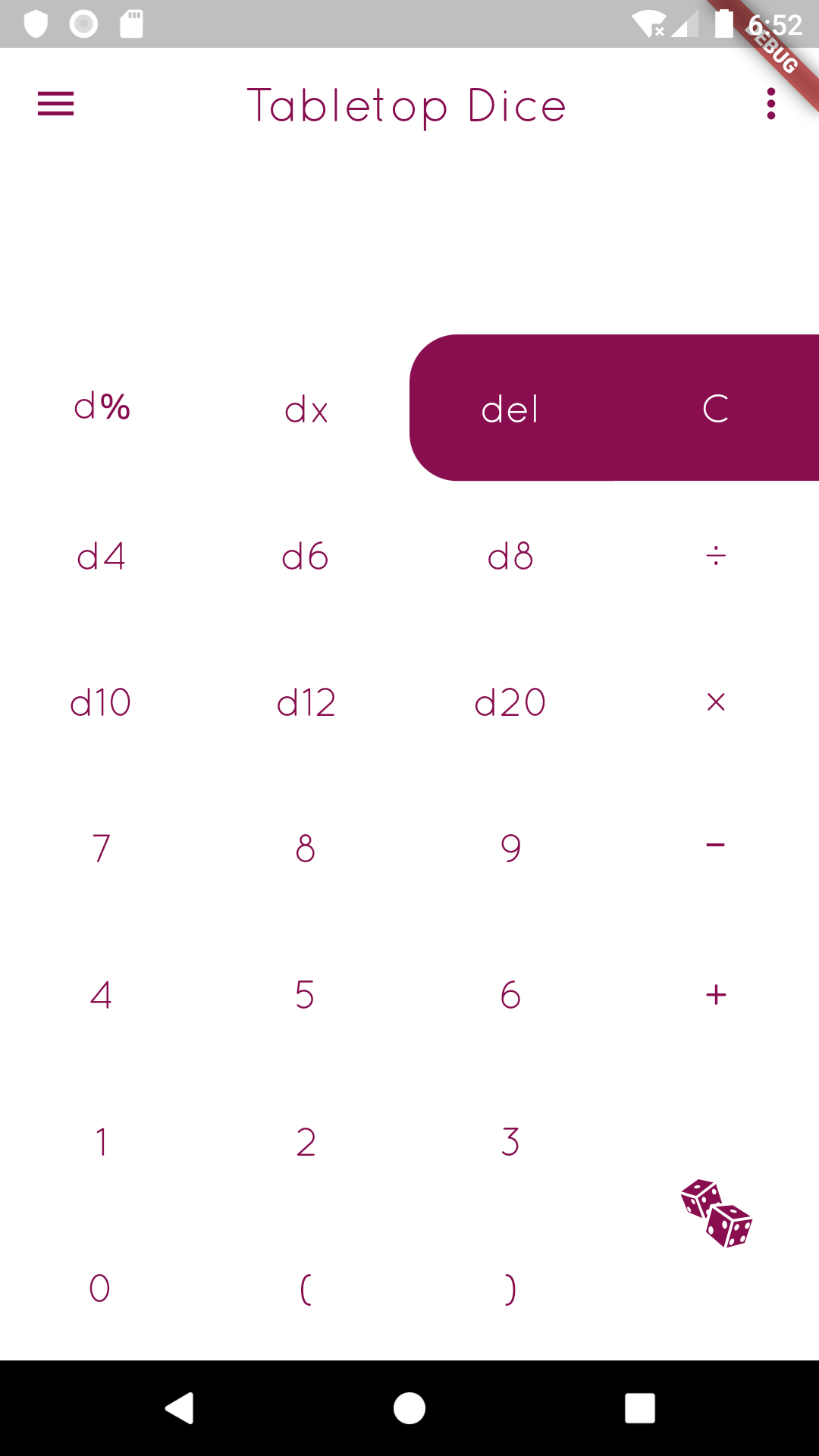 Tabletop Dice screenshot